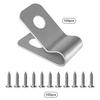 Yousheng 100 Pcs Fence Wire Clamps with Screws Stainless Steel Rust-Resistant Clips for 12-16 Gauge Garden Yard Supplies