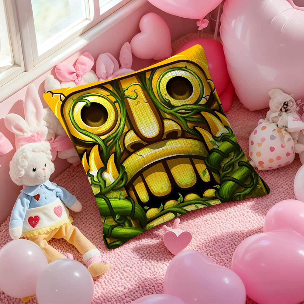 PopParkour Игра Temple Run Наволочка Наволочка от пылевых клещей Невидимая молния Шелковистый короткий плюш Чехол на подушку для дивана