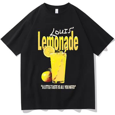 Louis Tomlinson Lemonade 2025 Футболки Мужские Женские Харадзюку Высокое Качество Модные Футболки Ретро Оверсайз Хлопковая Футболка Топы