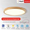 Ultra-Thin Japanese-Style Solid Wood Ceiling Lamp for Living Room - Modern, Seamless Log Design with Eye Protection