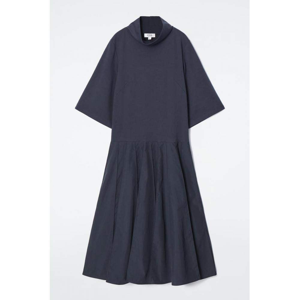 COS Платье миди с японским воротником-стойкой