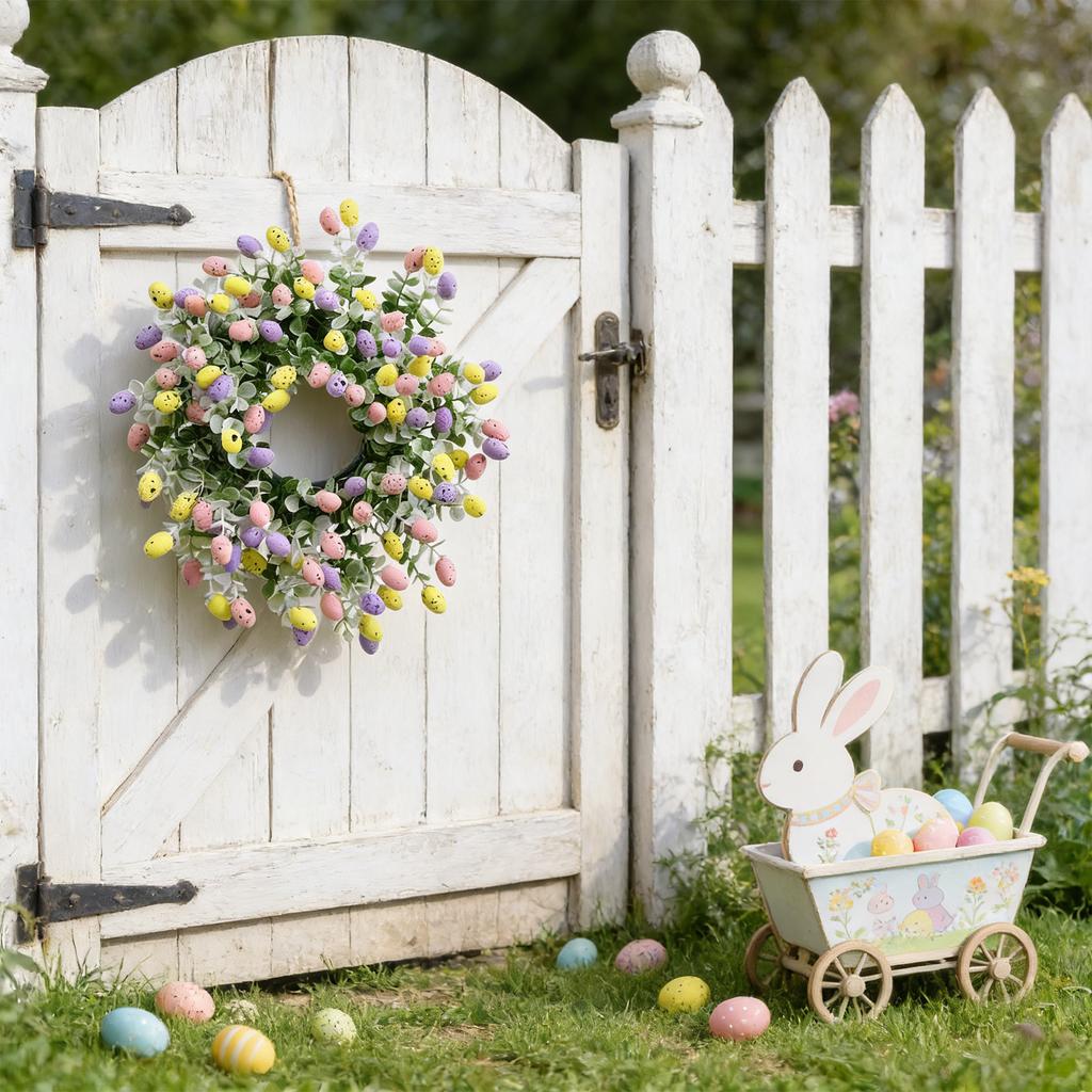 Венок с Пасхальным Кроликом Искусственный Венок Ирландский Кухонный Шкаф Венок Венок-Подсвечник Венок на Входную Дверь Венок на Крыльцо ...