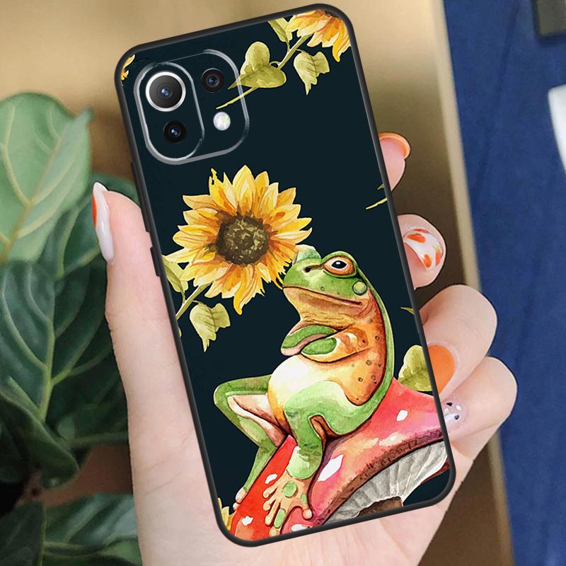 Коттеджкор Лягушка Гриб Кавайный Чехол Для POCO F5 X3 X5 Pro F4 X4 F3 C65 M5s Чехол Для Xiaomi 13T 14 Pro 11T 12T 12 13 Lite