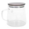 Coffee Pot with Lid HeatResistant Glass Heat Insulation Handle Kettle for Tea Milk Juice