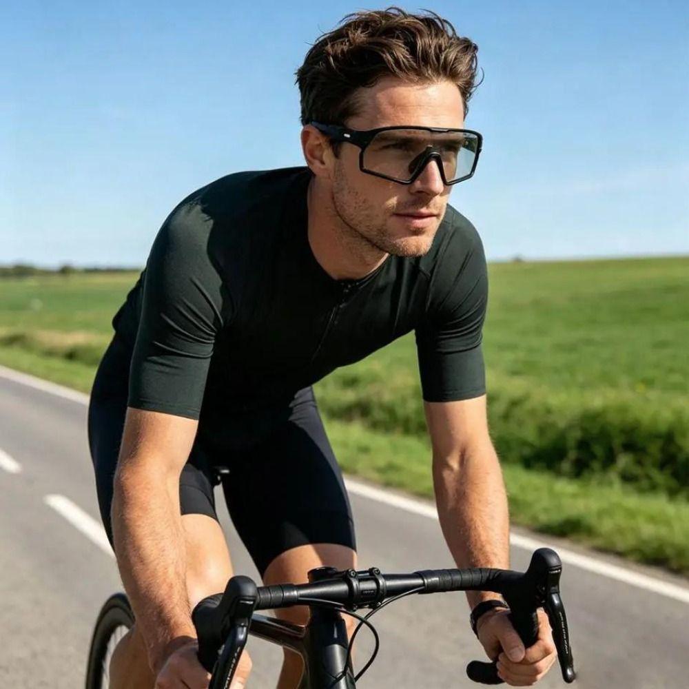 UV400 Photochromic Cycling Glasses Turned Up Sports Sunglasses Photochromic Bike Glasses Summer