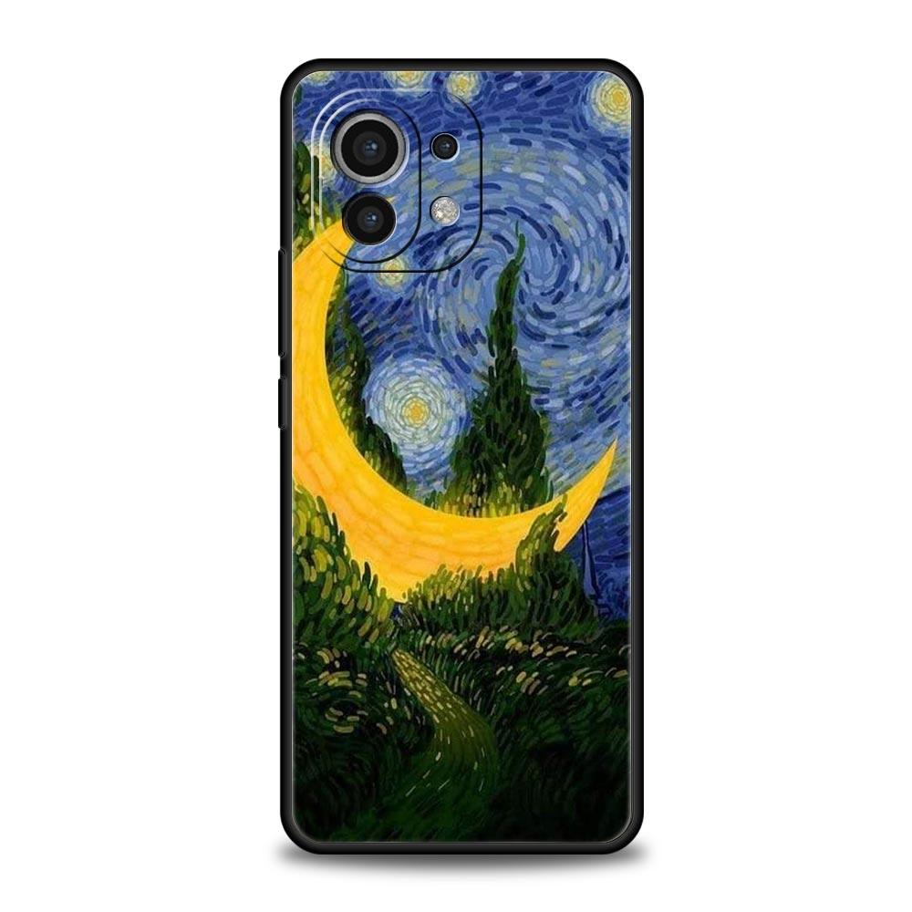 Чехол для телефона для Xiaomi Mi 14 13 12 11 Lite 13T 12T 11x 11T 10T Pro 9T Note 10 Lite Мягкий силиконовый чехол Звездная ночь Ван Гог