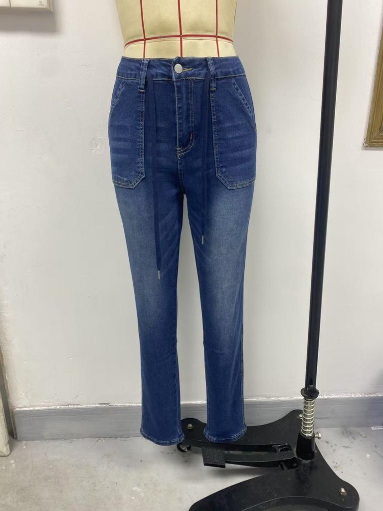 Женские джинсовые классические универсальные модные брюки с высокой талией