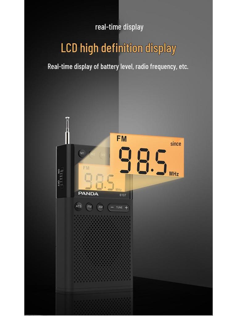 Panda6107 Portable FM Radio for Gaokao and CET-4/6 Exam Preparation