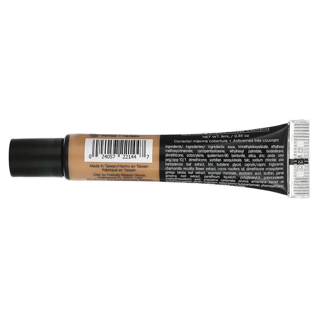 Palladio Full Cover Concealer, Cafe Au Lait PCT06, 9ml (0.35oz)