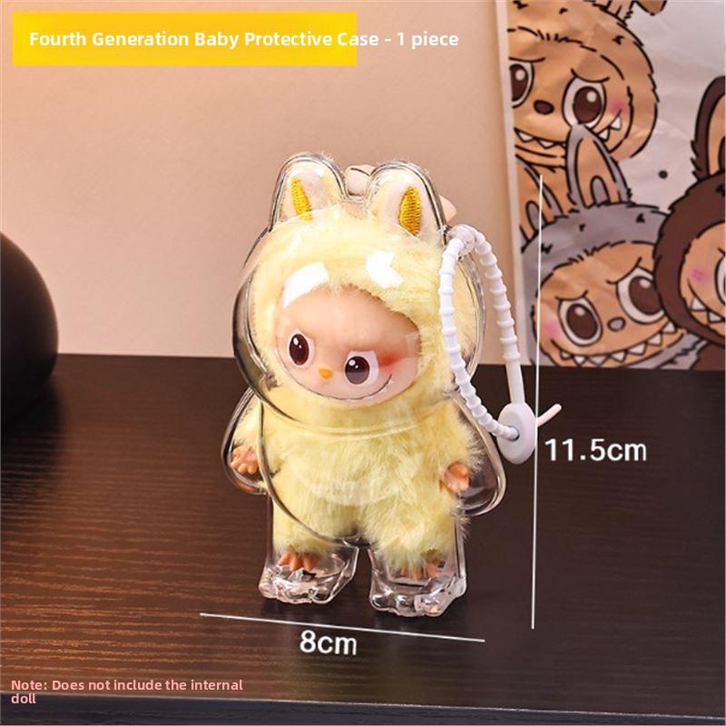 Clear Protective Case for Labubu Dolls, Transparent Hard Shell Cover for Figure Display Storage, Multiple Style Options