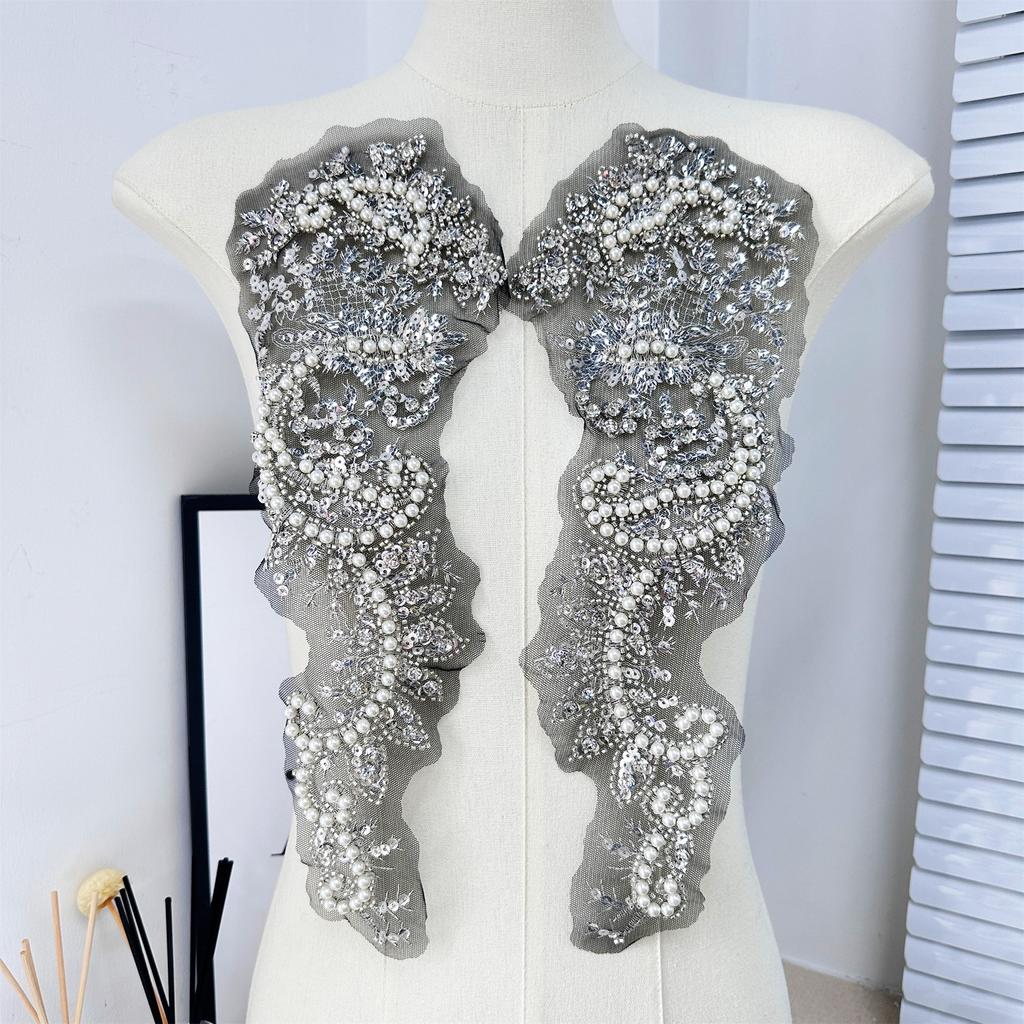 Specially For European And American Beaded Sequined Collar Placket Front Collar Bridal Dress Wedding Decoration Accessories