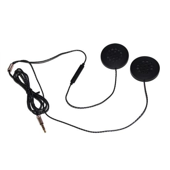 Motorcycle Motorbike Helmet 3.5mm Wire Control Music Headphone Headset with Mic
