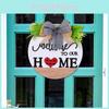 Welcome Signboard For Home Door With Magnetic Wooden Accent For Festive Use