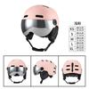 Unisex Ski Helmet With Integrated Goggles Snowboarding Winter Sports Lightweight PC EPS Safety Headgear In Multiple Colors