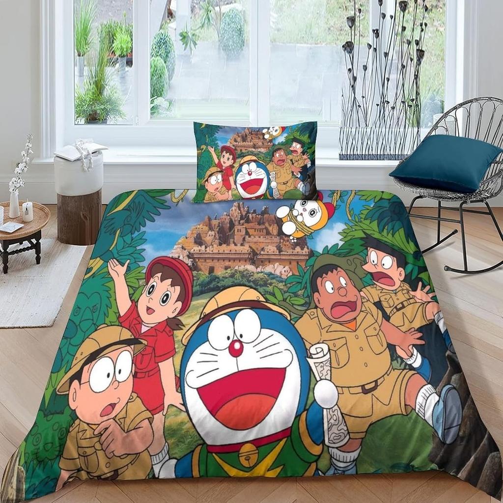 Изысканные 3D Обои с Мультяшным Котом D-Doraemon Принт Постельное Белье Пододеяльник Одеяло Кровать Молодежь Дети Девочки Мальчики Подарок