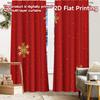 2pcs, 2D FLAT PRINTING Curtains (Without Rod) FestiveFrame Minimalist Holiday Curtains Versatile Durable Polyester Curtains