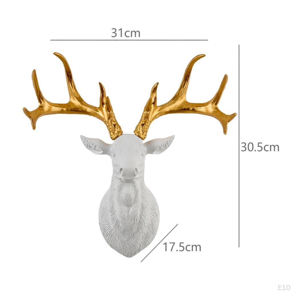 Настенная скульптура из смолы «Голова оленя», коллекционная, ремесленная работа, декор с изображением оленя