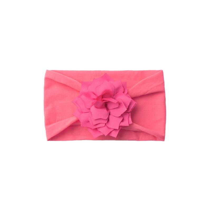 New flower soft baby headscarf, cute and comfortable solid color baby fontanelle headband, children's accessories