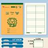 Thickened 32K Exercise Book: First Grade Math & Pinyin with Field Grid for Elementary & Kindergarten