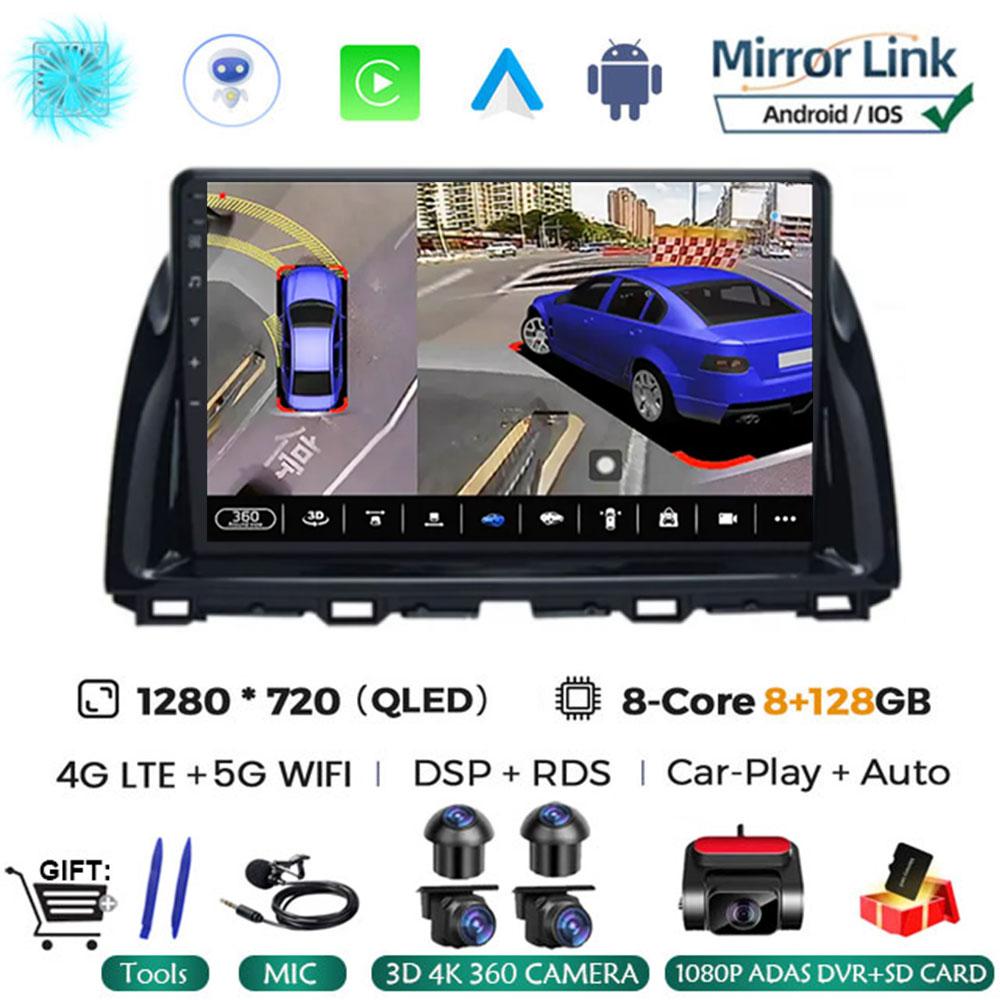 10.1"Android 14 Автомобильный мультимедийный видеоплеер для Mazda CX5 CX-5 2012 - 2015 Автомобильный Автомагнитола Gps Навигация стерео 2din Головное Устройство 4G