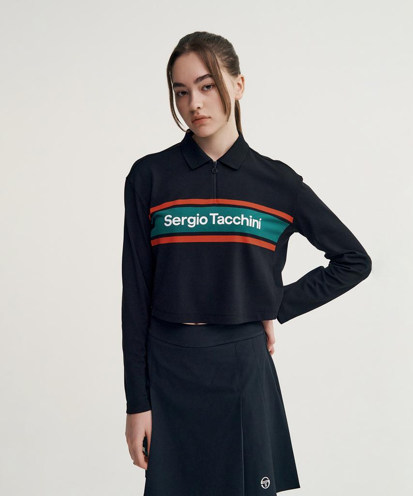 Женская укороченная футболка-поло с длинным рукавом SERGIO TACCHINI W Flag