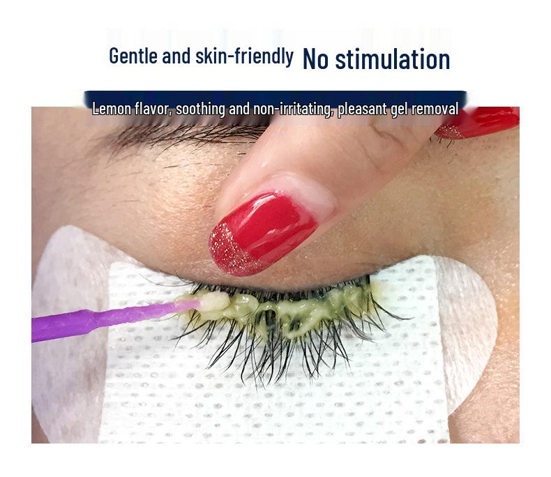 Lemon-Scented Eyelash Glue Remover Cream: Mild, Non-Irritating, Works In 1 Minute, 10g