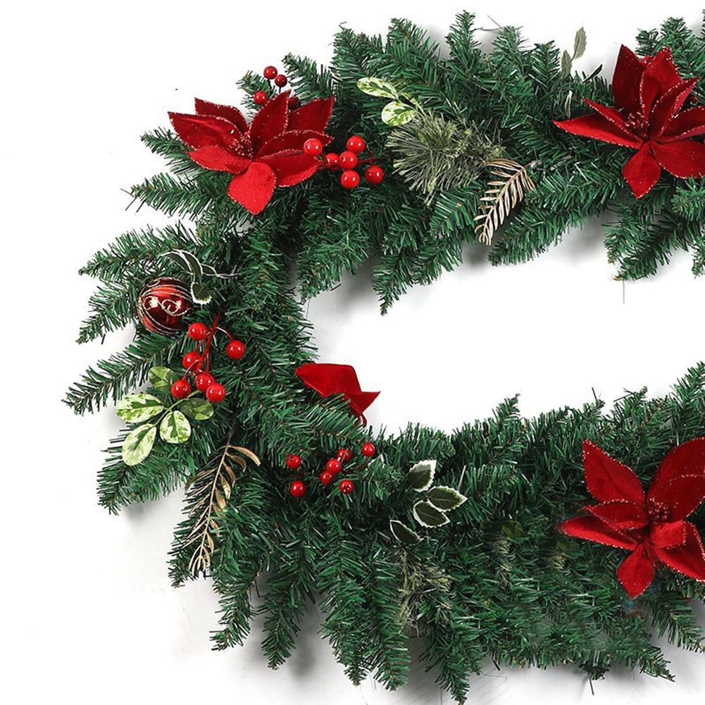 Рождественская гирлянда Пуансеттия Украшение Легко повесить