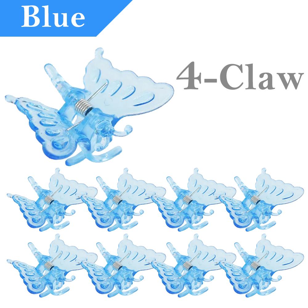 30/50/100 шт. Поддерживающий зажим для цветов орхидеи в форме бабочки с 4 лапками, пластиковые зажимы для растений, зажим для стебля вьющейся лозы, связанный пучок ветвей