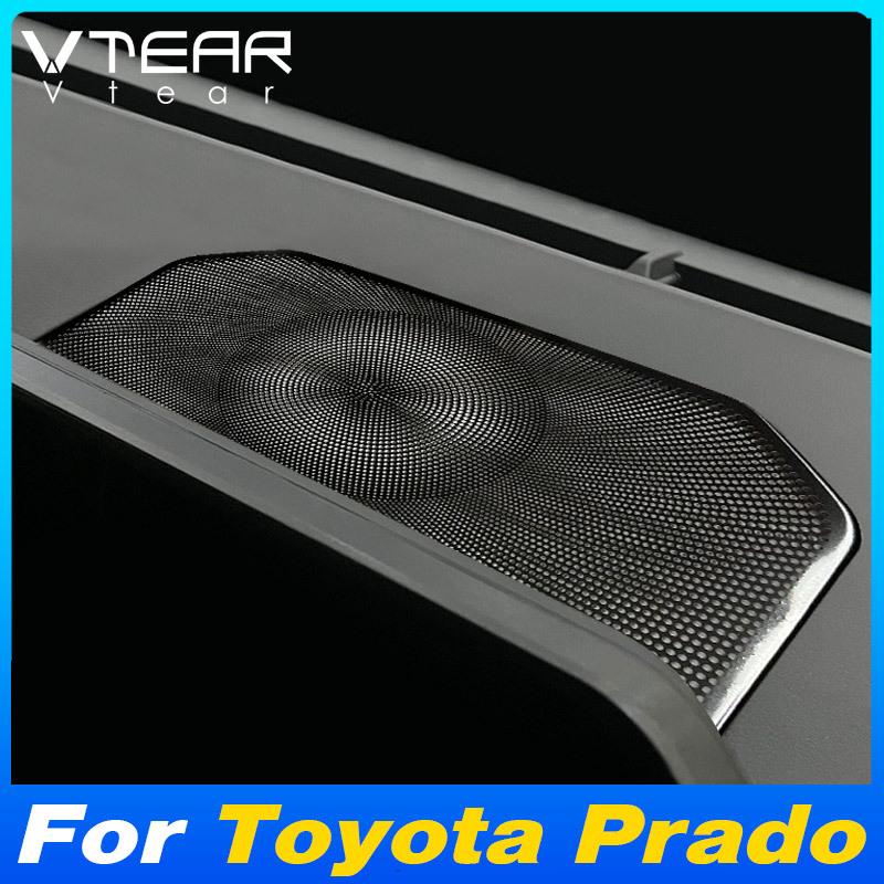 Vtear Car Dashboard Air Outlet Decoration Speaker Frame Cover Accessory Interior Parts For Toyota Land Cruiser 250 Prado LC250