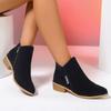 Модные женские замшевые остроносые ботинки челси на плоской подошве 2024 года, модная зимняя повседневная обувь для прогулок, уютное трендовое платье Mujer Zapatos