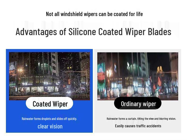 Discovery 5 Frameless Front Wiper Blades: Original High-Definition Rubber, Silent Operation