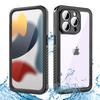 REDPEPPER FS Series for iPhone 15 Pro Max IP68 Waterproof Cellphone Case Clear Back Panel Underwater Diving Cover