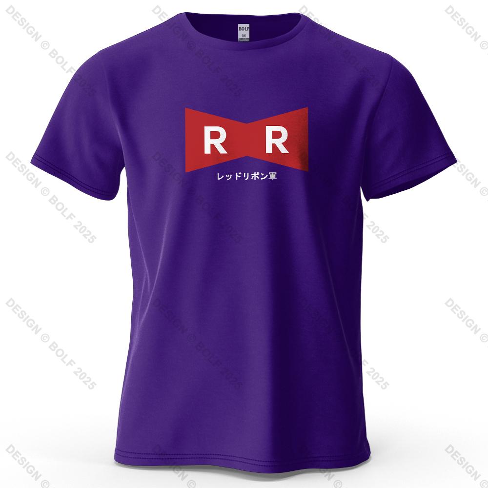 Red Ribbon Army Printed Unisexs TShirt 100 Cotton Oversized Anime Graphic Tees for Unisex Tops Tees Casual Streetwear