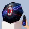 AC Milan Рисунок Печатный Мини 5 Сложений 8 Спиц Компактный Зонт Ветрозащитный Водонепроницаемый Легкий Портативный Складной