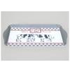 [A0219] - Gray “Cows” Melamine Cake Tray (the Milk Jug - Artisanal Dairy) - 30. 5x15cm