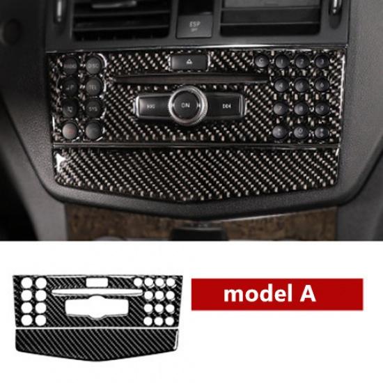 Центральная консоль кондиционера, компакт-диск, накладка на панель, 2 шт. для Mercedes Benz C class W204 C200 C260 C300 C180 2007-10 Carbon