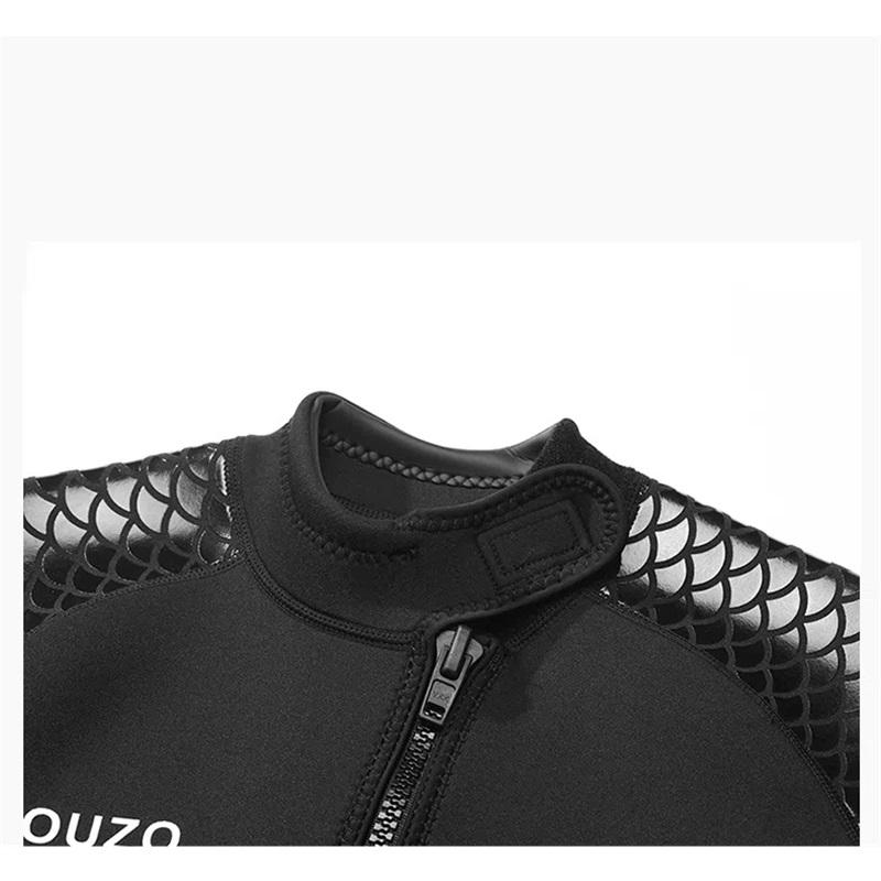 3 мм гидрокостюм для мужчин и женщин с короткими рукавами, короткие штаны, утолщенный теплый костюм для серфинга в холодную погоду