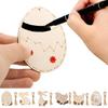 10Pcs Easter Pendant with Lanyard Rabbit Egg Hen Rooster Shape Easter-themed Wooden Charms Easter Decoration