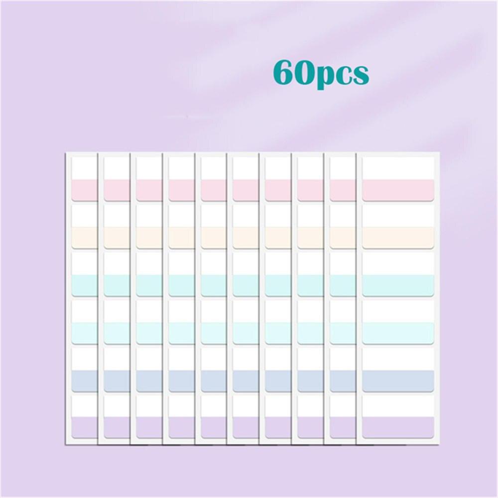 1 Set Morandi Index Stickers Stationery Daily Planner Label Memo Stickers DIY Color Fluorescent Sticker Bookmark Classify Marks