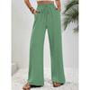 Женские брюки, модные однотонные брюки с эластичной резинкой на талии и широкими штанинами, повседневные брюки
