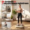 Vibration Plate, 20 Speed Levels, 3 Programs, LED, Remote, 46 x 33 x 13.5 cm, Beige