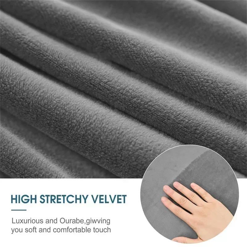 Чехлы для пуфов из толстого бархата, эластичные, универсальные, чехлы для подставок для ног, чехлы для подставок для ног для гостиной