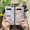 Lanyard Dirt-resistant Phone Case For Samsung Galaxy S10 5G/SM-G977N Soft Case Waterproof Wristband Anti-dust Cartoon