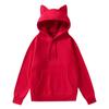 Autumn And Winter Women'S Cat Ear Design Hooded Fleece Sweater Women'S Hoodie Jacket Women