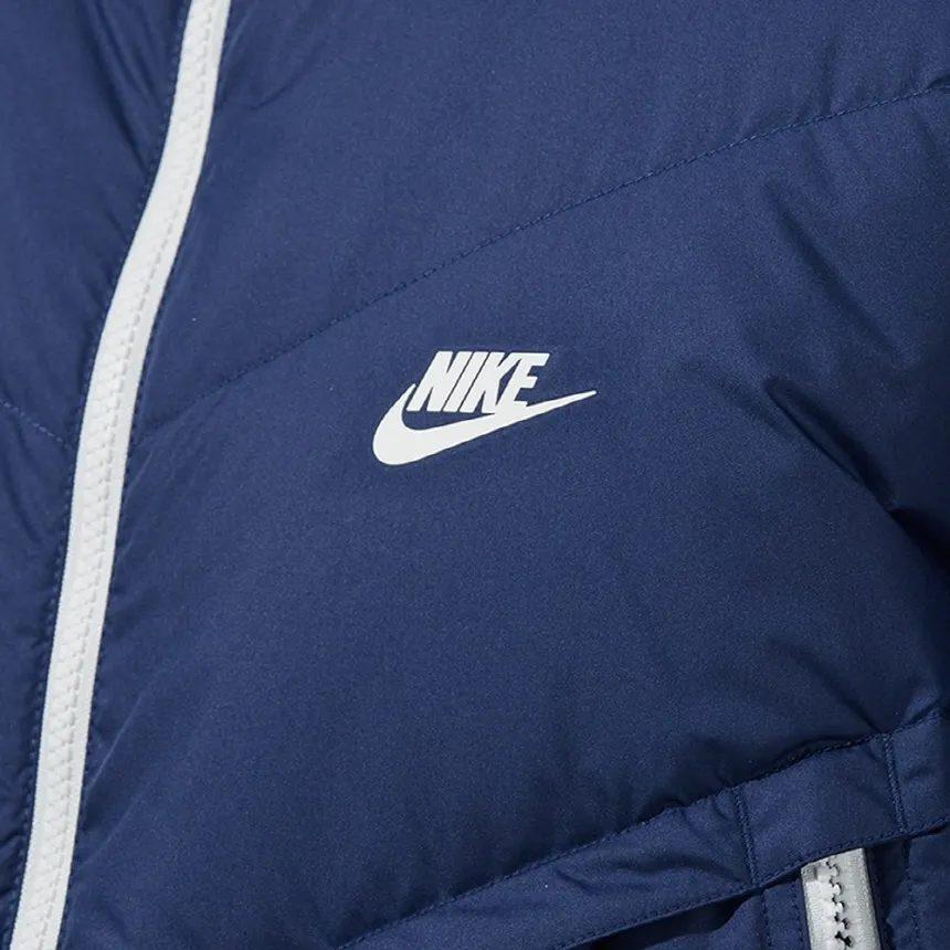 Nike Мужские пуховики Синие С капюшоном Умеренные DV0756-410