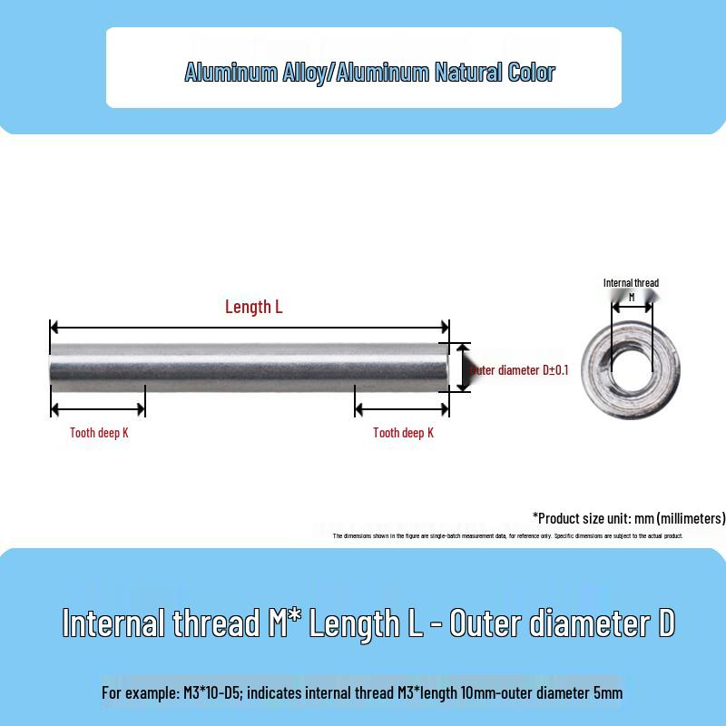 M3 5-Color Aluminum Alloy Long Nut Connector Rod for Drone Body