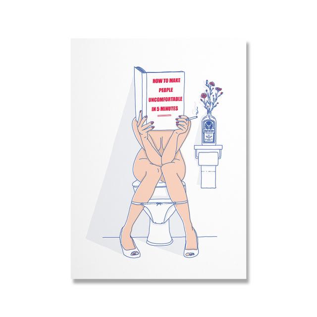 Скандинавская мода для туалета, как чисто пописать, забавные настенные постеры, фотографии для декора туалета, настенная живопись для ванной комнаты, печать на холсте