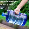 10L Thick PET Food Grade Transparent Home Use Water Dispenser Bucket Convenient Handheld Blue Gallon Water Bottle with Screw Lid