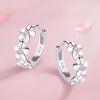 925 Sterling Silver AAA Zircon Earrings Party Gifts Beautiful Jewelry