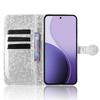 For Oppo Reno14 Pro 5G (Global) Wallet Case Dot Pattern Imprint PU Leather Phone Cover with Wrist Strap